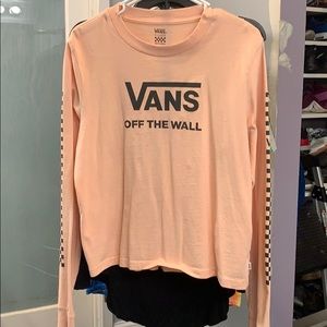 Vans crop long sleeve tee